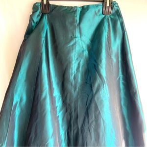 Elegant VNTG Water Signs Teal Women's Midi Skirt